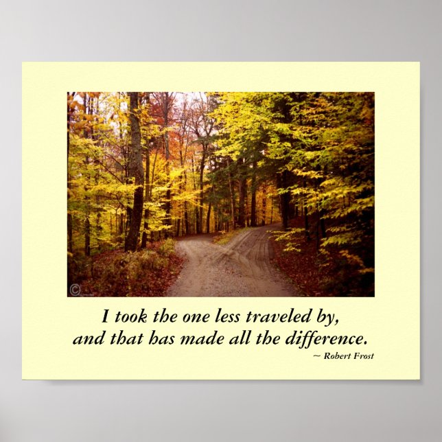 Poster Empreinte Route non prise (Devant)