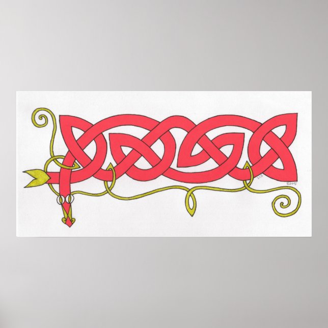 Poster Empreinte Serpent celtique (Devant)