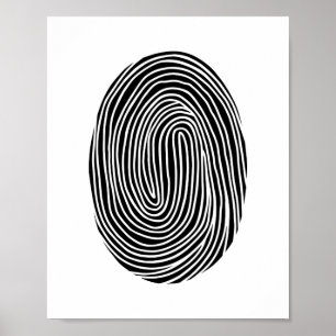 Poster empreintes abstraites en noir et blanc. Lignes mod