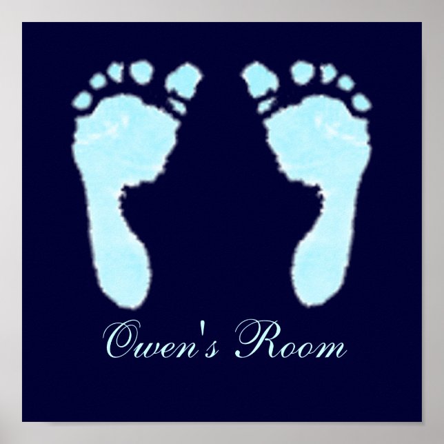 Poster Empreintes bébé (Garçon) (Devant)