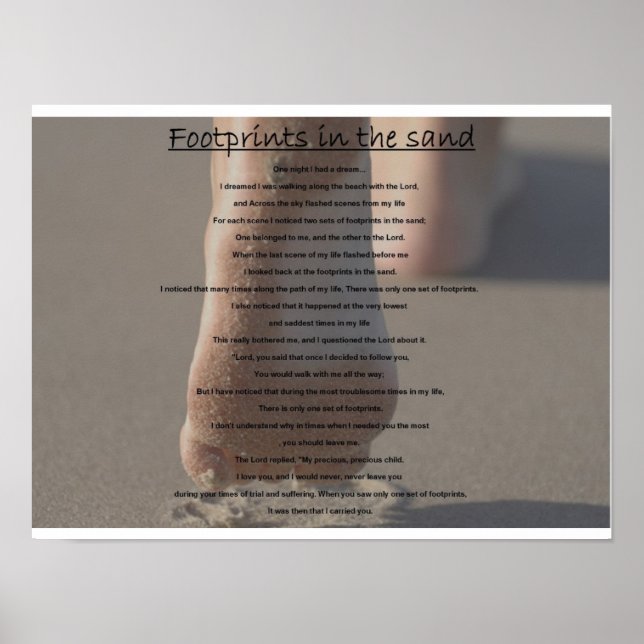 Poster empreintes dans l'affiche de sable (Devant)