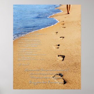 Poster Empreintes dans le poème du sable