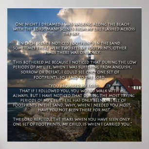 Poster Empreintes dans le sable