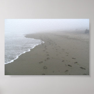 Poster Empreintes dans le sable