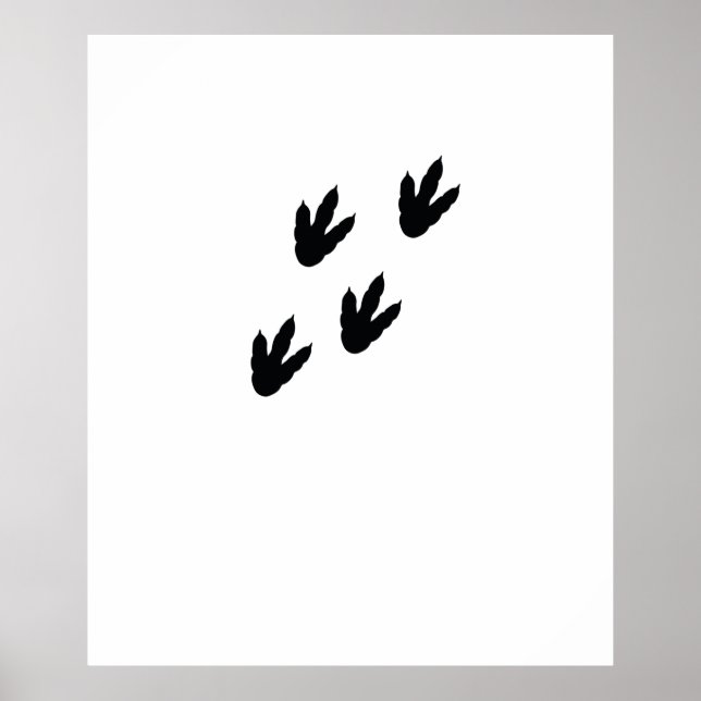 Poster empreintes de dinosaure (Devant)