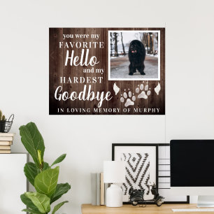 Poster Empreintes de pattes rustiques Personnalisé Pet Ph