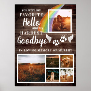 Poster Empreintes de pattes rustiques Personnalisé Pet Ph