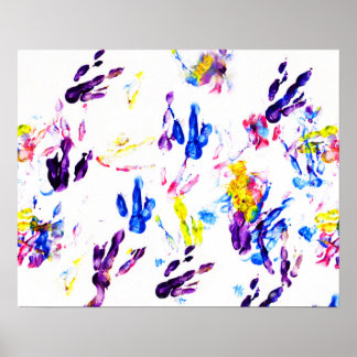 Poster empreintes de pingouin