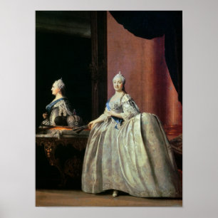 Poster Empress Catherine II devant le miroir, 1779
