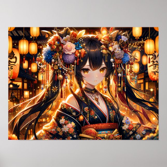 Poster Empress floral au festival Lantern (Devant)