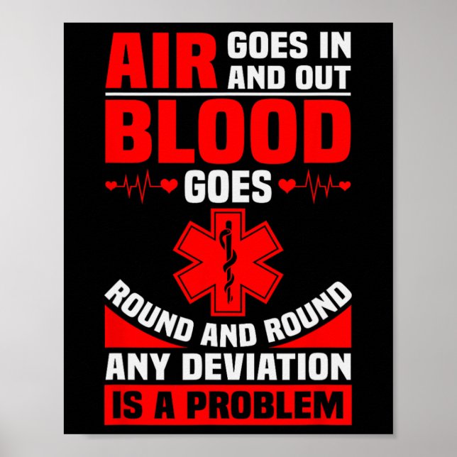 Poster Ems Infirmière Devis Ambulance Pilote Emt Paramètr (Devant)