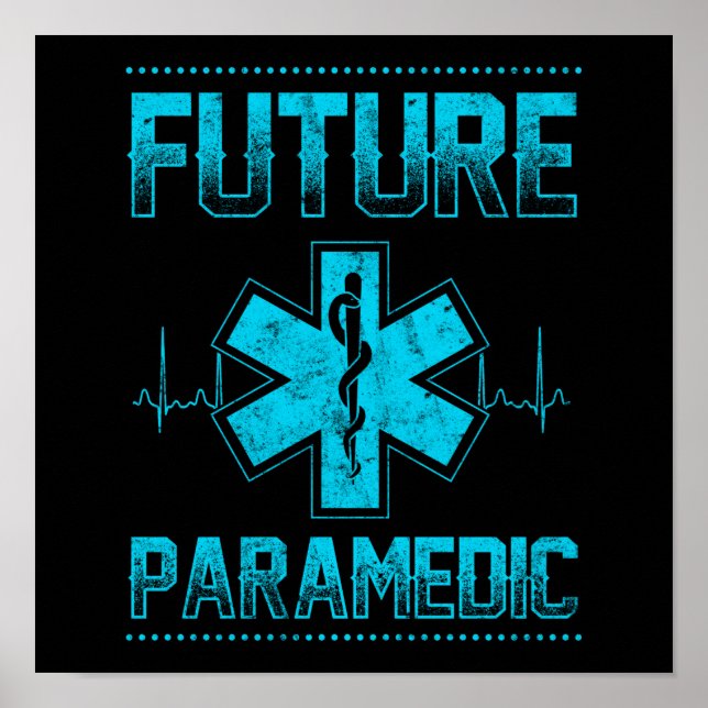 Poster EMS Urgence Futur Ambulance paramédicale (Devant)