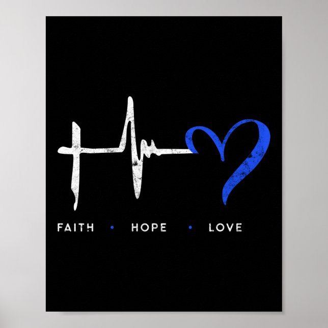 Poster EMT Paramedic EMS Emergency Faith Hope Love (Devant)