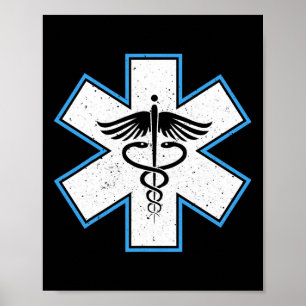 Poster Emt Paramedic Star - Caduceus Ems Premier Répondeu