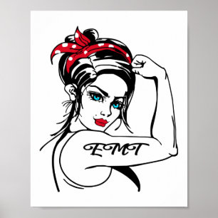 Poster EMT Rosie Le Riveter Pin Up