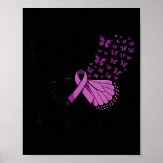 Poster En août, nous portons du violet, sensibilisation a