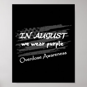 Poster En Août Nous Portons Violet Surdose Sensibilisatio