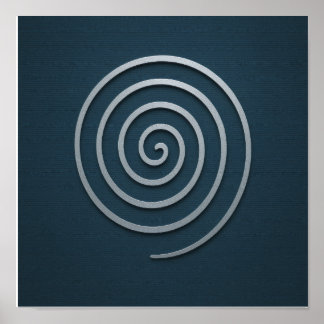 Poster en argent de la Marine Spirale