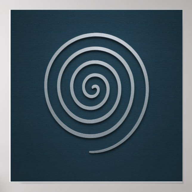 Poster en argent de la Marine Spirale (Devant)