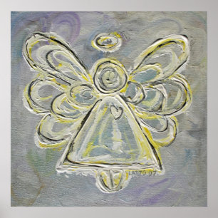 Poster en argent et blanc Guardian Light Angel Imp