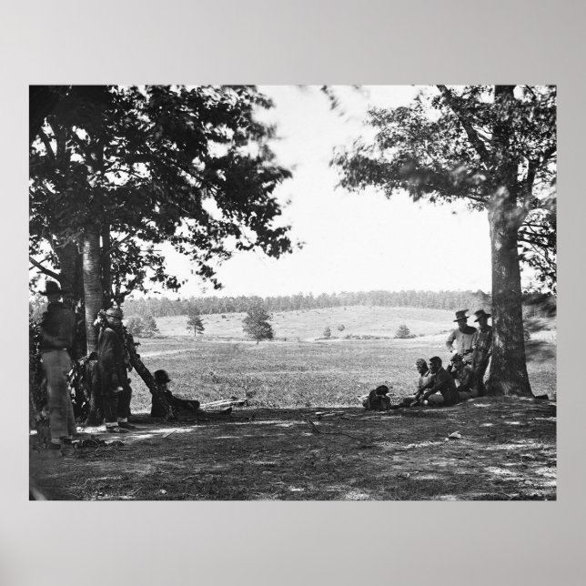 Poster En attente de guerre, 1862 (Devant)