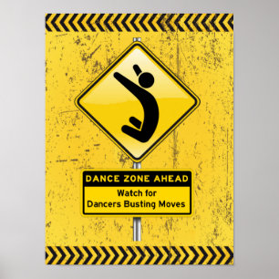 Poster En avant-Montre de zone de danse pour des danseurs