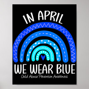 Poster En Avril, Nous Portons Une Attention Bleue À La Pr