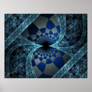 Poster En bas de l'affiche de terrier de lapin