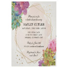 Aquarelle Succulent Gold Terrarium Fête des mariée