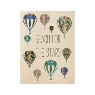 Poster En Bois Portée pour l'inspiration chaude de ballon à air