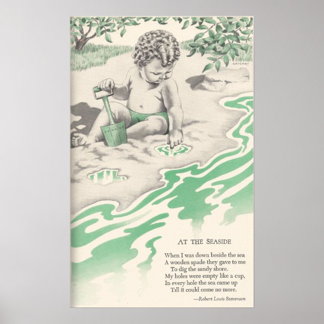 Poster En bord de mer ~ Robert Louis Stevenson (Devant)