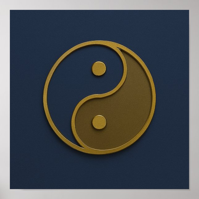 Poster en bronze de la marine Yin Yang (Devant)