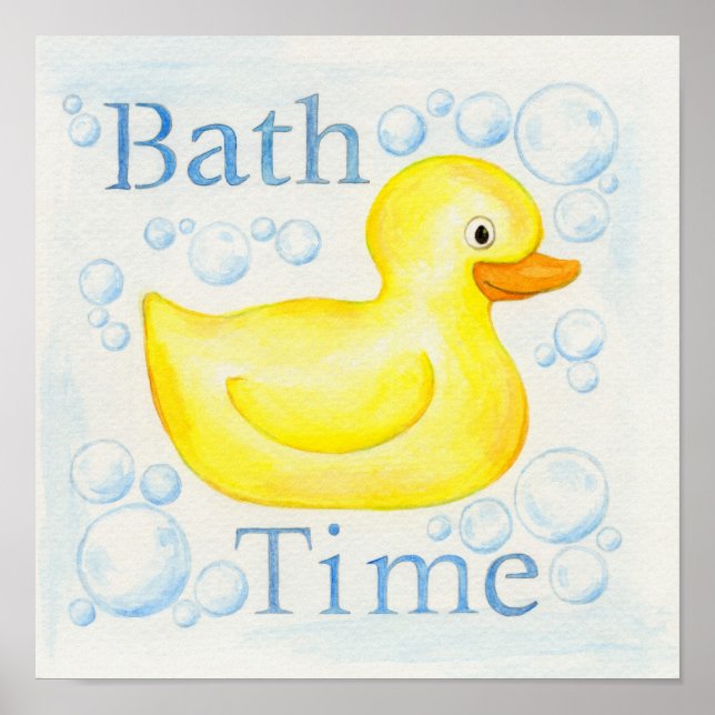 Poster en caoutchouc Ducky Bath (Devant)