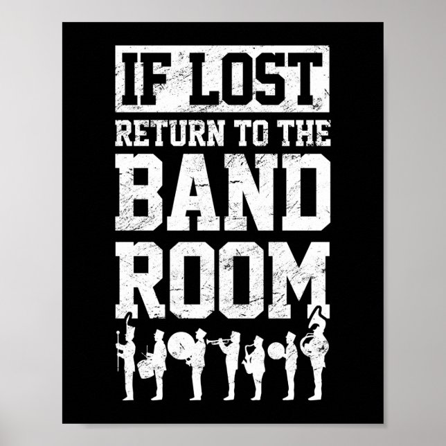 Poster En Cas De Perte Retourner À La Marche De Drumline  (Devant)