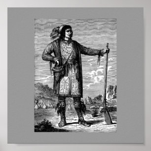 Poster en chef des Indiens d'Amérique