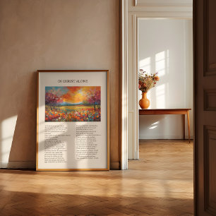 Poster En Christ seul Vintage minimal Hymne Mur Art