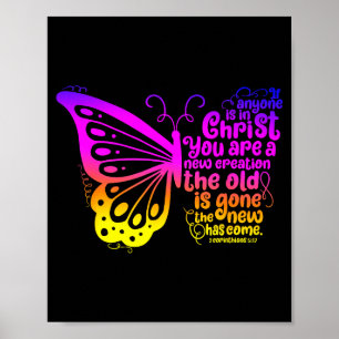 Poster En Christ Vous Êtes Une Nouvelle Création Papillon
