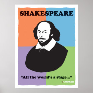 Poster en classe colorée Shakespeare 18" x 24"