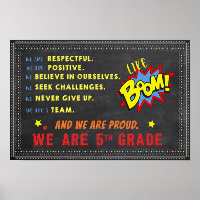 Poster en classe de 5e année (Devant)