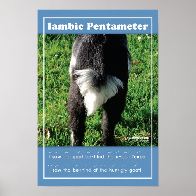 Poster en classe Iambic Pentameter 13" x 19" (Devant)