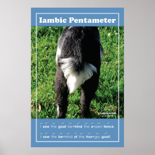 Poster en classe Iambic Pentameter 24" x 36" (Devant)