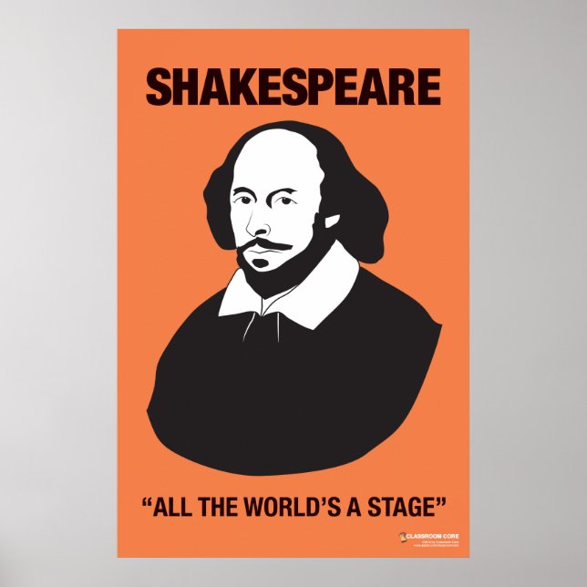Poster en classe Orange Shakespeare (Devant)