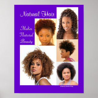 Poster en coiffure noire