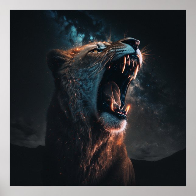 Poster en colère du roi Lion (Devant)