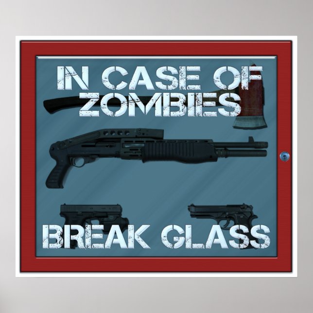 Poster En coque de Zombies briser verre (Devant)