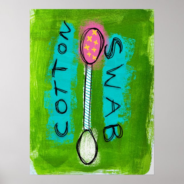 Poster en coton Swab Peinture murale - Amusante sa (Devant)