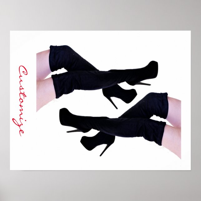 Poster en cuir noir Haut de cuisse Thunder_Cove (Devant)