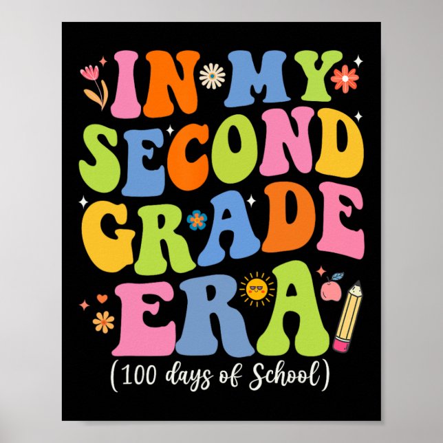 Poster En Deuxième Année 100 Jours D'École (Devant)