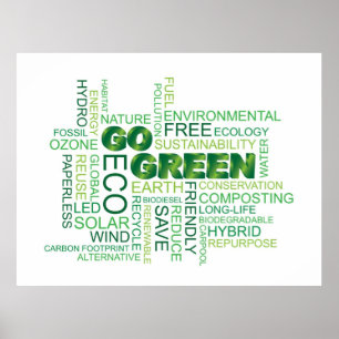 Poster en devenez écolo Word Cloud
