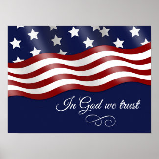 Poster En Dieu, nous faisons confiance au drapeau